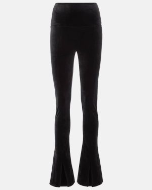 Norma Kamali Spat stretch-velvet leggings