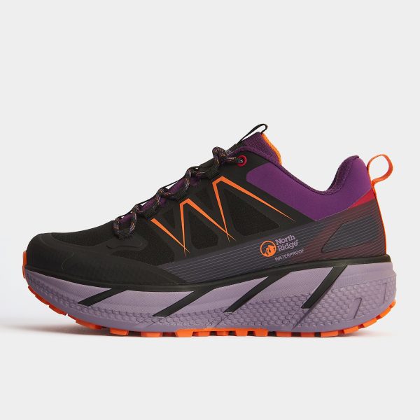 North Ridge Women's Flux Speed Waterproof Low Walking Shoes, Black