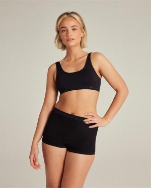 Nudea THE ESSENTIALS SEAMLESS CROP TOP 2PP - BLUSH/BLACK