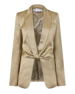 OFF WHITE Duchesse Twisted Blazer - Green