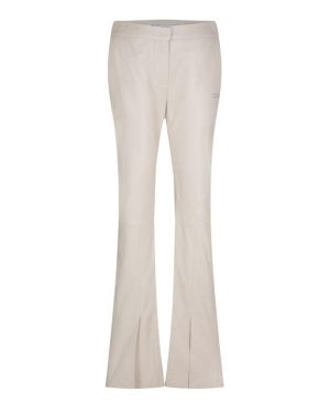 OFF WHITE Flared Trousers - Beige