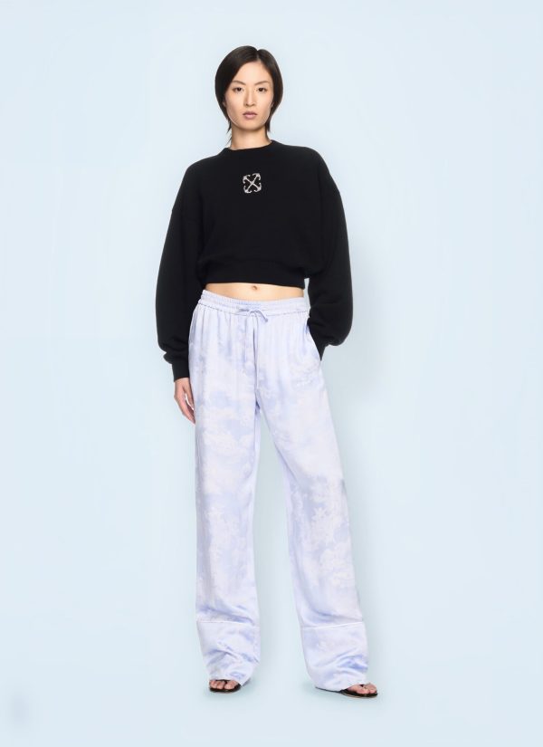 OFF WHITE Jewel Mini Arrow Crop Sweatshirt - Woman Sweatshirts Black L