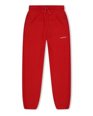 OFF WHITE Logo Joggers Juniors - Red