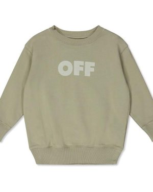 OFF WHITE Logo-Print Sweatshirt Juniors - Beige