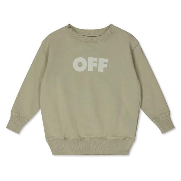 OFF WHITE Logo-Print Sweatshirt Juniors - Beige