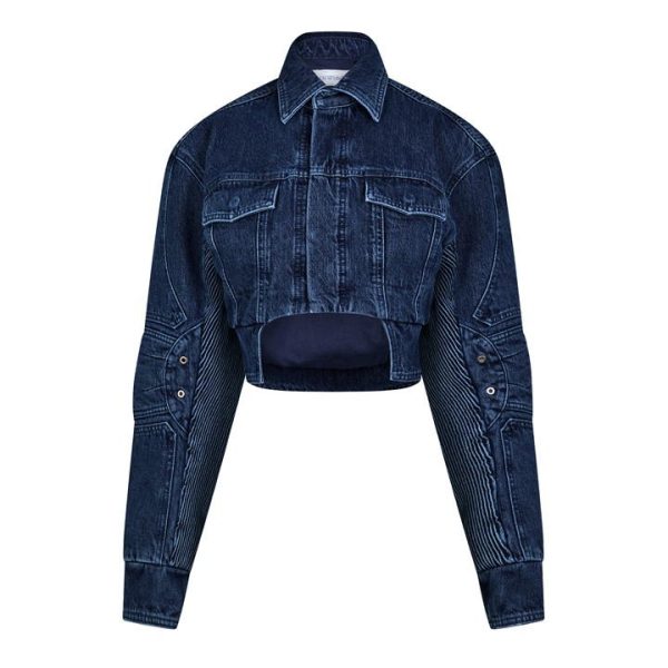 OFF WHITE Motorcycle Denim Jacket - Blue
