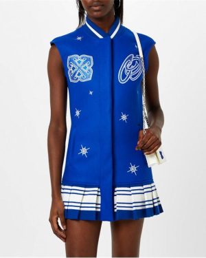 OFF WHITE Stars Varsity Mini Dress - Blue