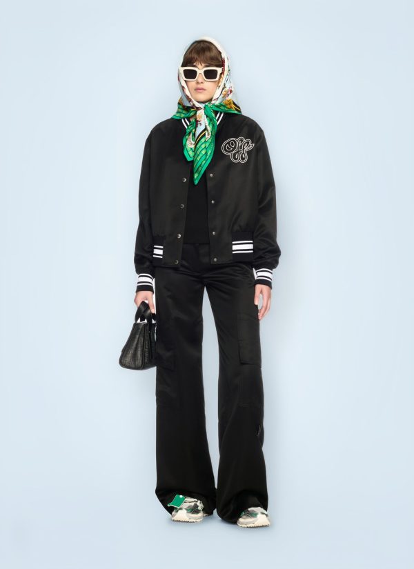 OFF WHITE Toybox Satin Cargo Pants - Woman Pants Black Eu - 36