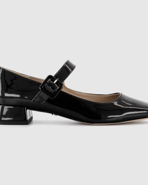 OFFICE Womens Fujio Patent Mary Janes Black, 3