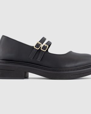 OFFICE Womens Fuse Chunky Mary Jane Shoes Black, 4