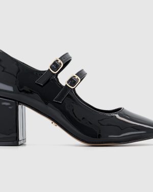 OFFICE Womens Madden Two Strap Mary Janes Dna Black, 9