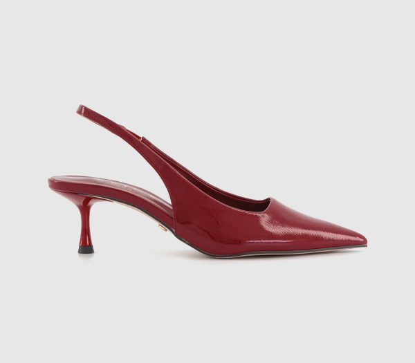 OFFICE Womens Madison Point Court Kitten Heels Red, 3