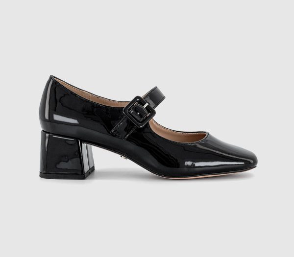 OFFICE Womens Milo One Strap Heeled Mary Janes Black, 4