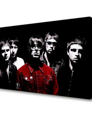 'Oasis Liam Red Coat Black And White' - Wrapped Canvas Photographic Print