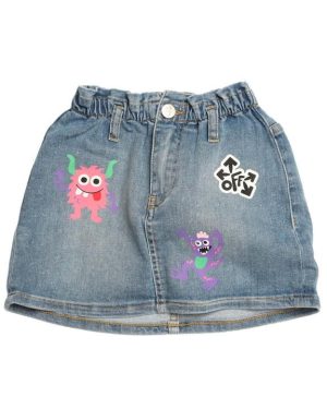 Off White Monster Denim Skirt - Blue