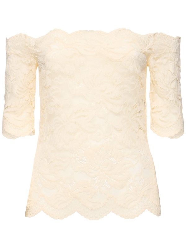 Off-the-shoulder Lace Top