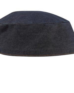 (One Size, Indigo Denim) Premier Denim Chef Skull Cap