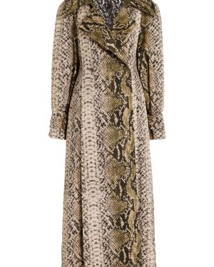 Oscar de la Renta - Snake-Effect Cotton Trench Coat - Python - US 8 - Moda Operandi