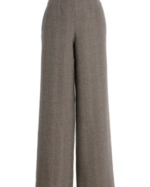 Oscar de la Renta - Tailored Cashmere-Blend Wide-Leg Pants - Taupe - US 4 - Only At Moda Operandi