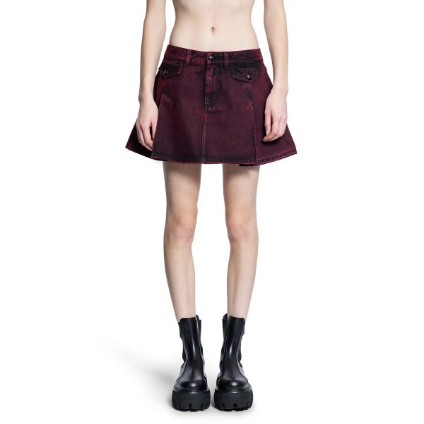 Overdyed Denim Mini Skirt