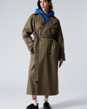 Oversized Double-Breasted Trench Coat
