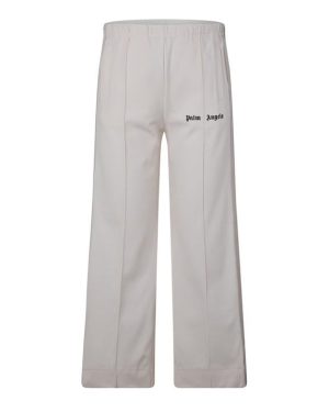PALM ANGELS Wide Leg Tracksuit Bottoms Juniors - Cream