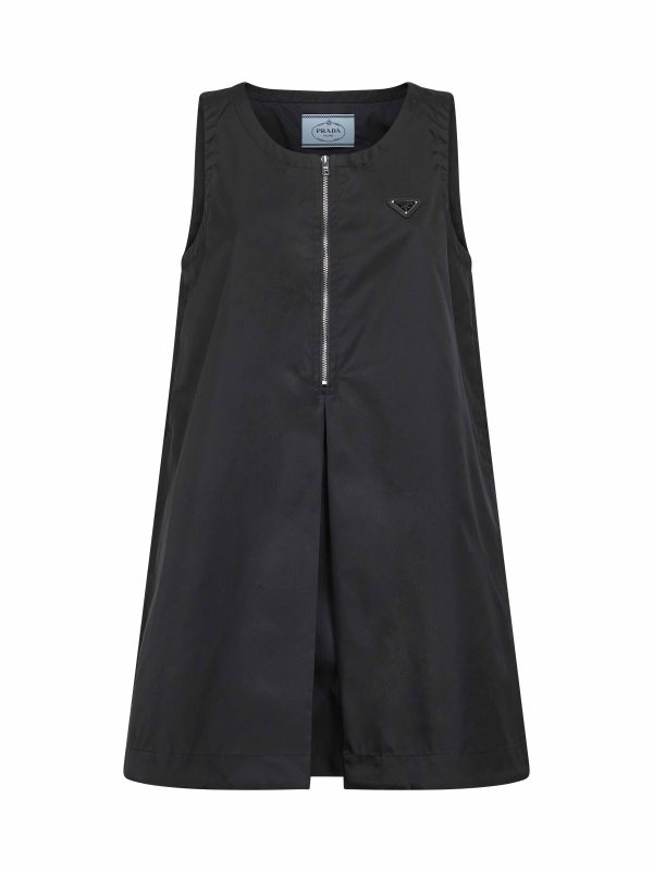 PRADA ABBIGLIAMENTO | Black Re-Nylon mini dress | Women | 38