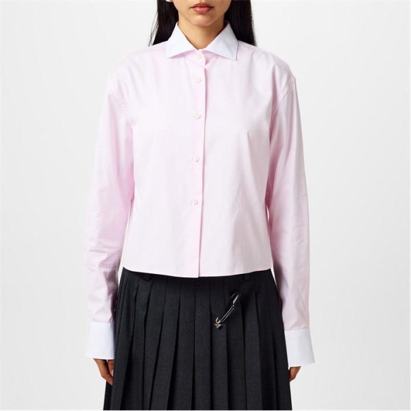 PRADA Cropped Blouse - Pink