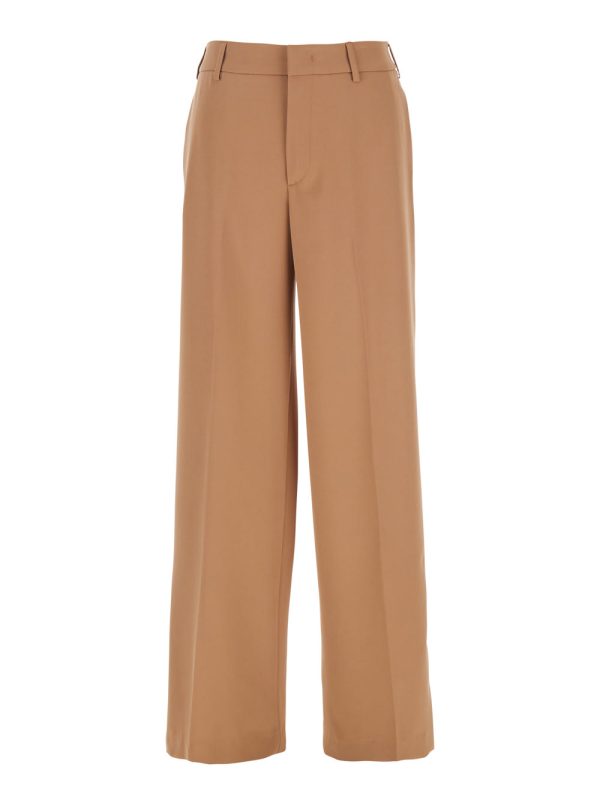 PT Torino lorenza Beige Tailored High Waisted Pants In Tech Fabric Woman