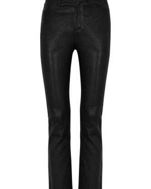Paige Cindy Leather Trousers - Black - W29