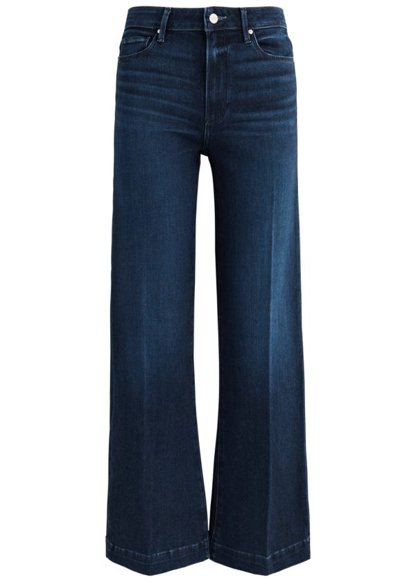 Paige Leenah Wide-leg Jeans - Dark Blue - 31 (W31 / UK14 / L)