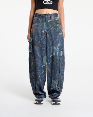 Pants adidas Originals Leaf Camo Print Satin Cargo Joggers Black/ White 25
