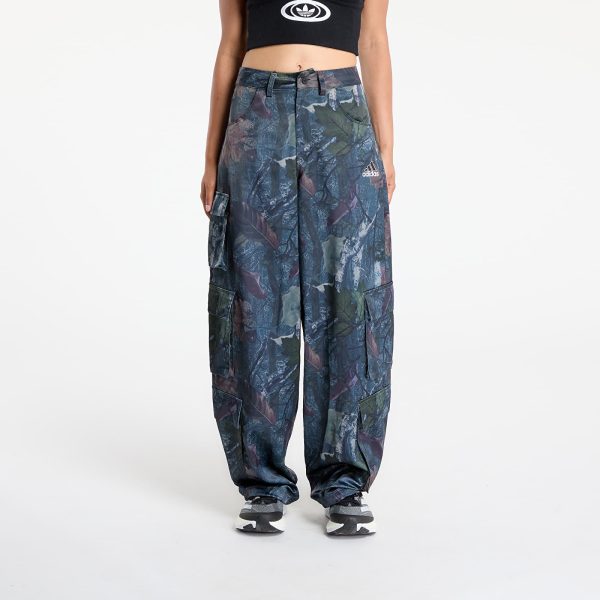 Pants adidas Originals Leaf Camo Print Satin Cargo Joggers Black/ White 25