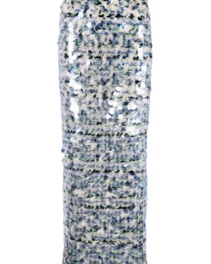 Paris Georgia - Mermaid Sequined Knit Maxi Skirt - Multi - XS - Moda Operandi