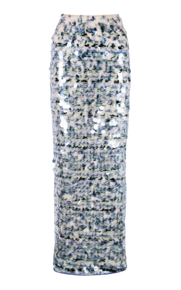 Paris Georgia - Mermaid Sequined Knit Maxi Skirt - Multi - XS - Moda Operandi