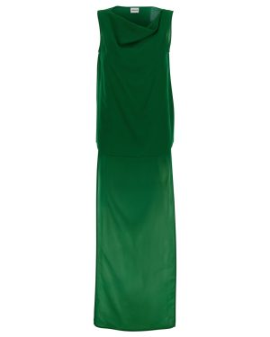 Parosh Green Blouse With Ruffled Details In Silk Woman