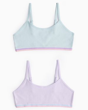 Pastel Seamfree Ribbed Crop Top 2 Pack (6-8 Years) - Tu by Sainsbury's