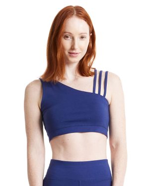 People Tree Yoga Crop Top - Blue