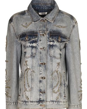 Philipp Plein Oversized Denim Duck Jacket