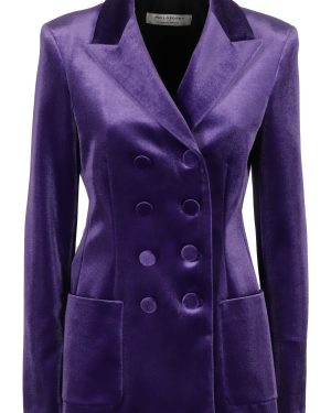 Philosophy di Lorenzo Serafini Purple Velvet Blazer