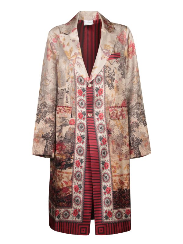 Pierre-Louis Mascia Beige-red Duster Coat