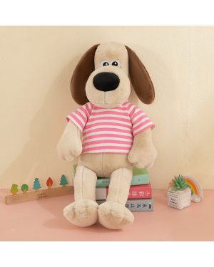 (Pink, 45cm/17.72in) Gromit Anime Wallace Character Plush Toy Doll Pillow Plaid Shirt Children Gift