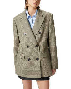 Pinko Check Double Breasted Blazer