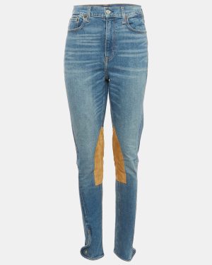 Polo Ralph Lauren Blue Logo Embroidered Denim Jodhpur Jeans M Waist 29"