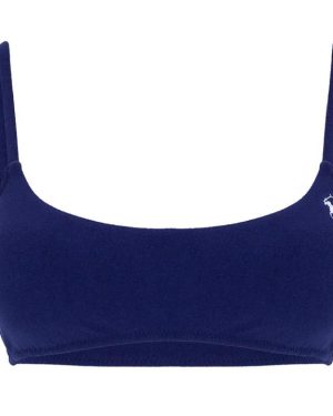 Polo Ralph Lauren Embroidered Pony Bikini Top - Blue