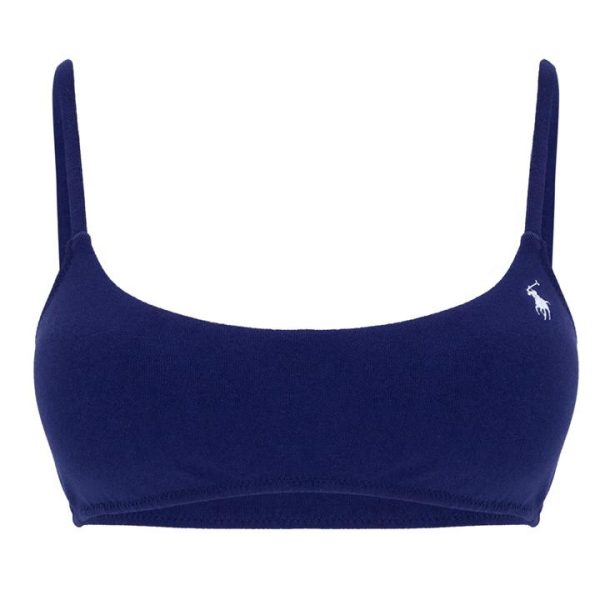 Polo Ralph Lauren Embroidered Pony Bikini Top - Blue