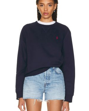 Polo Ralph Lauren Fleece Sweatshirt in Cruise Navy - Blue. Size XL (also in XXL).