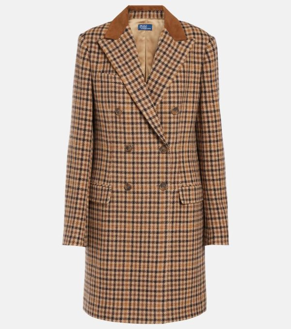 Polo Ralph Lauren Houndstooth wool-blend coat