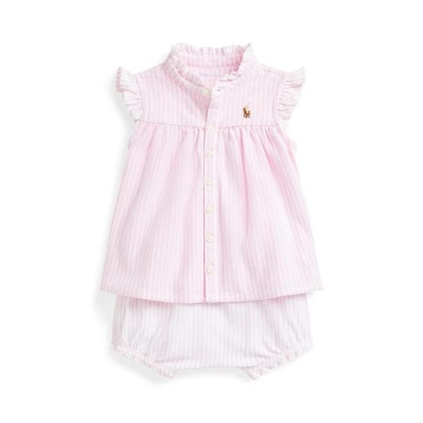 Polo Ralph Lauren Oxford Top and Bloomers Clothing Set Infants - Pink
