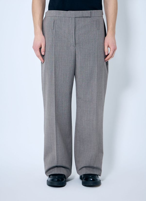 Prada Belted Tailored Wool-blend Pants - Pants Beige It - 48